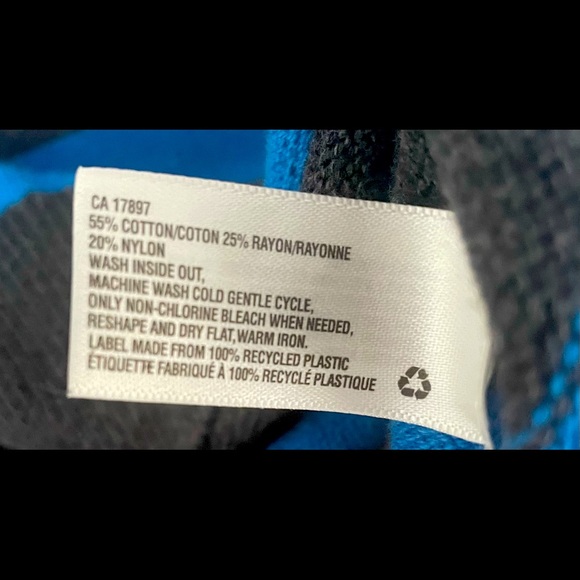 GAP Kids • V Neck Sweater • Boys Size 12 • Blue and Grey • Great Condition - Picture 4 of 4